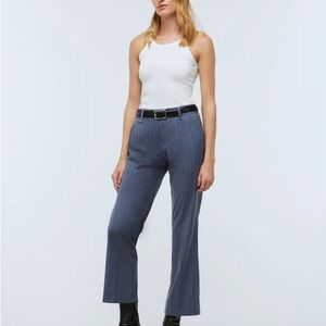Madewell Flare Ankle Panta in Navy Pinstripe - sz 8 NWOT